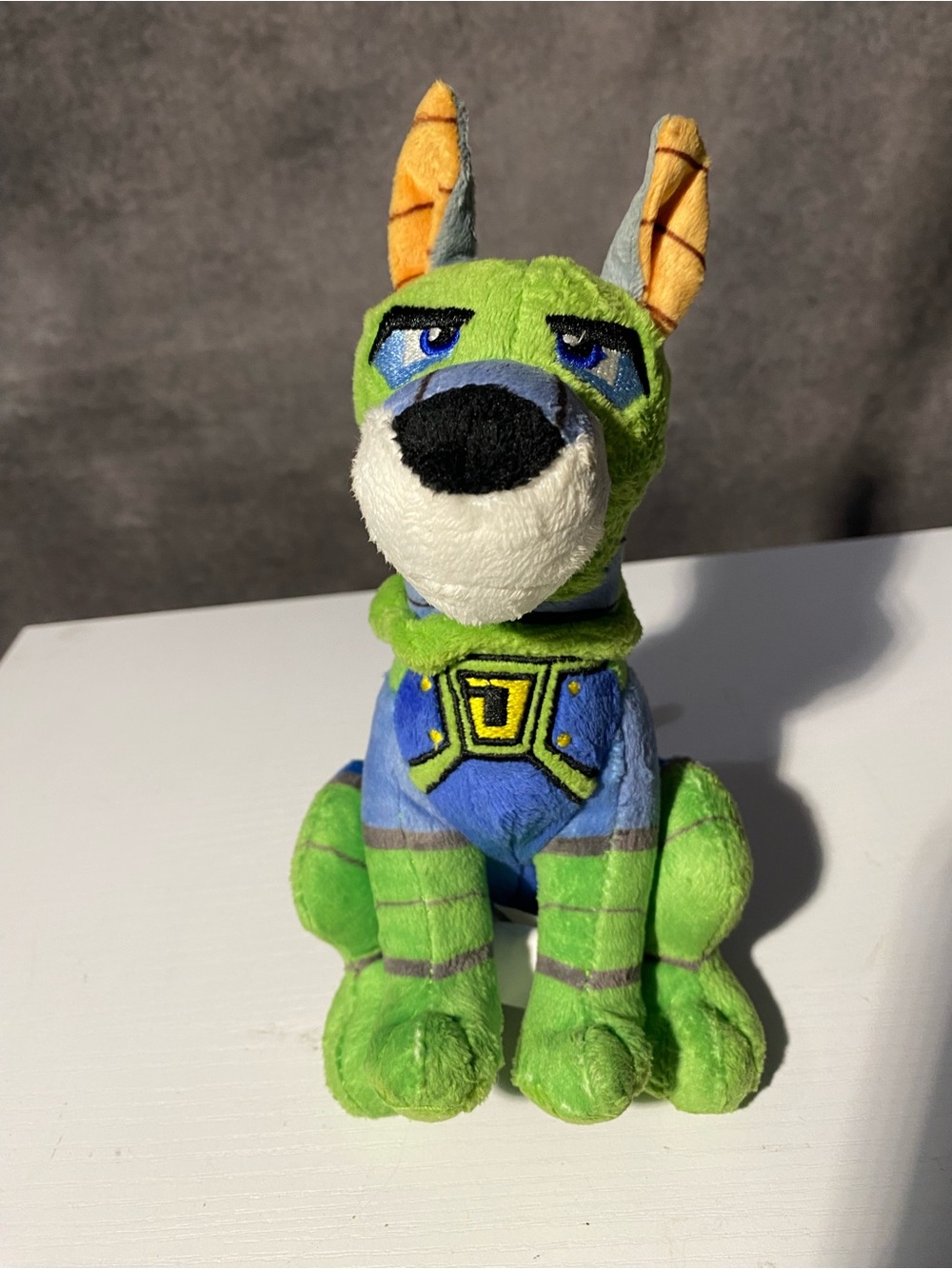SCOOB Movie Dynomutt Dog Wonder Plush 7.5" Basic Fun Green Robot Dog Stuffed